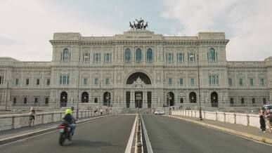 palace of justice in rome during summer day