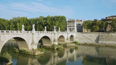 scenic view of ponte sant angelo in rome
