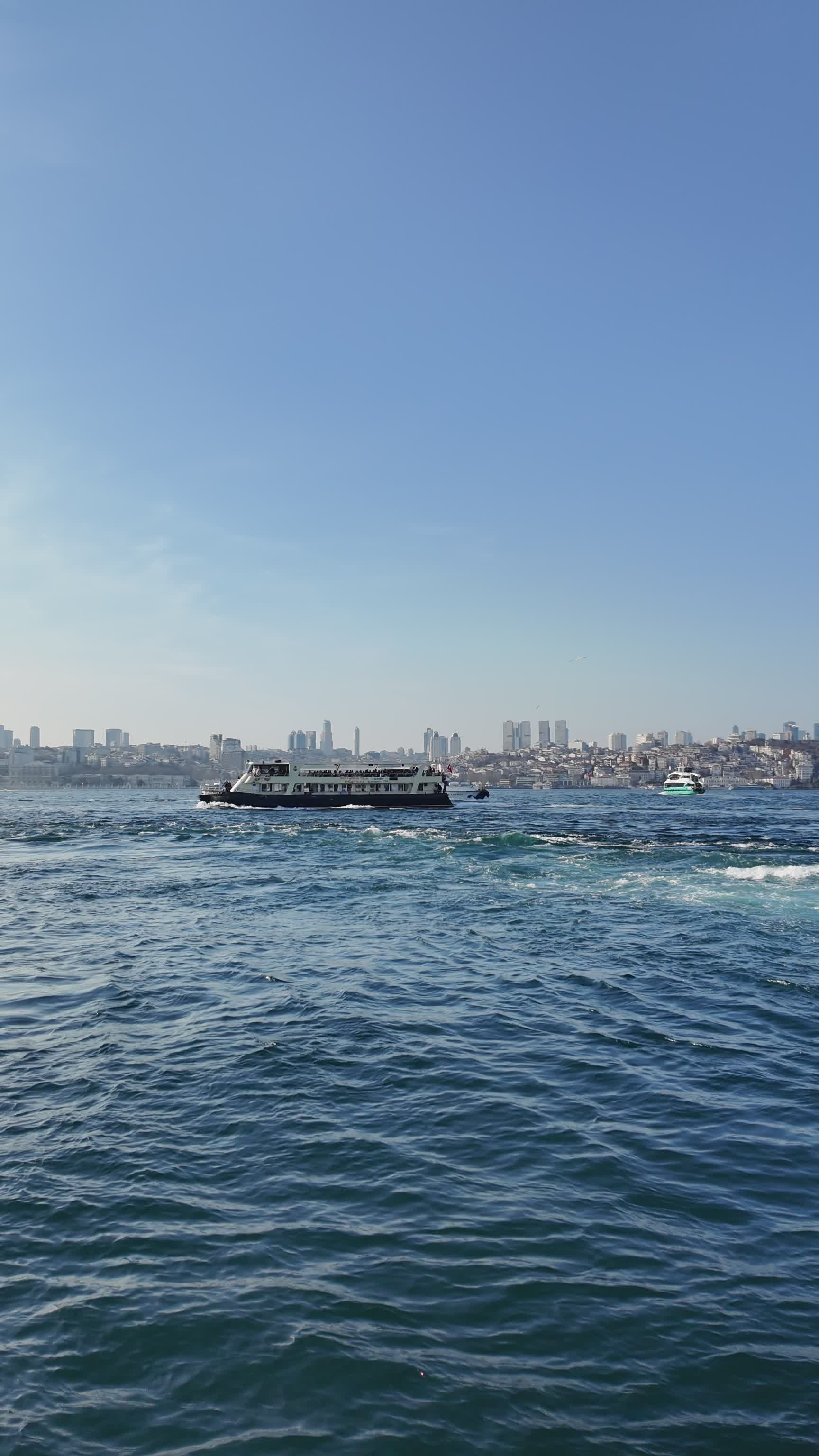 Scenic Ferry Ride on the Bosphorus Strait Free Stock Video Footage ...