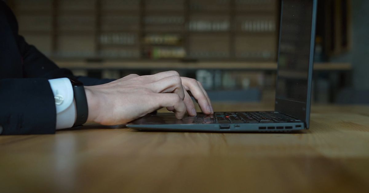 Computer Use Video A Person Using A Computer Laptop Free Stock Video Footage, Royalty-Free ...