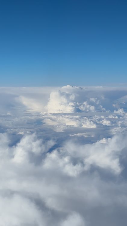 Aerial View of Cumulus Clouds in Blue Sky Free Stock Video Footage ...