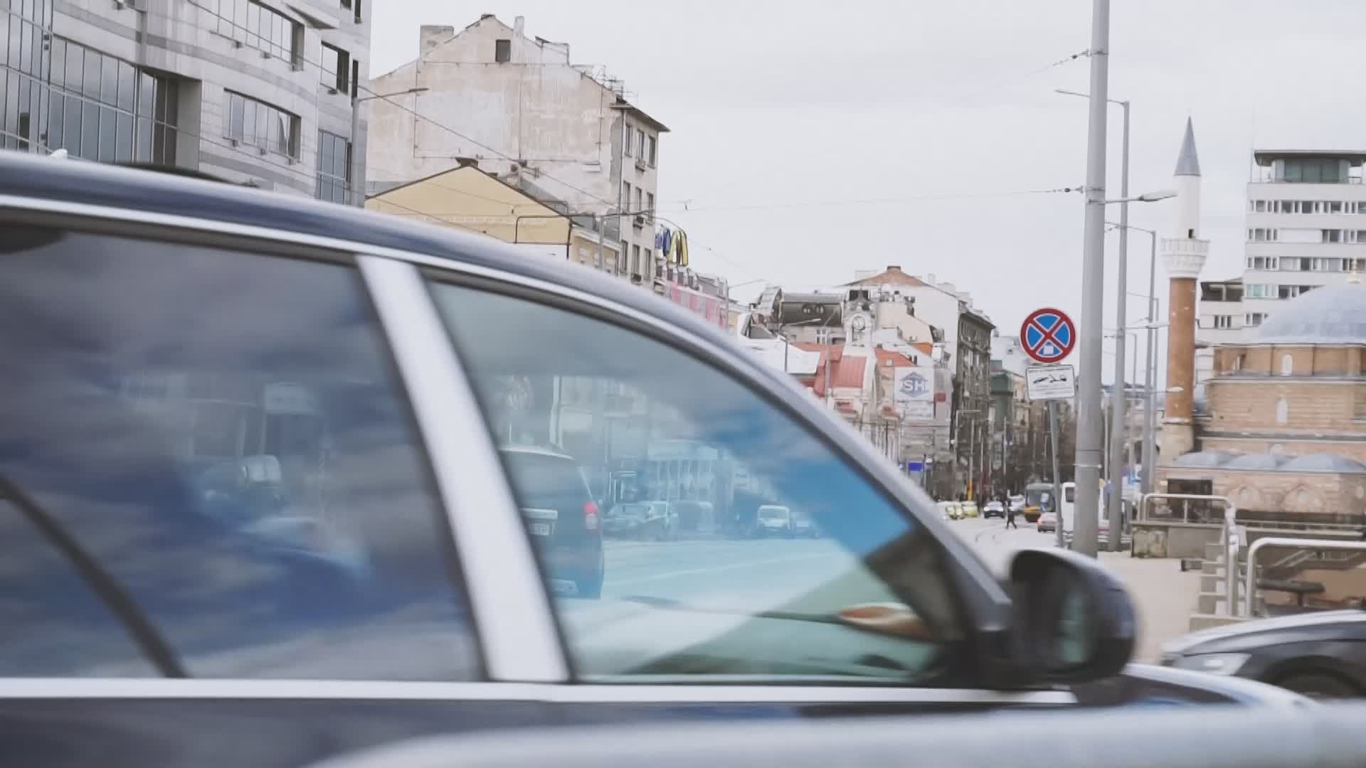 Urban Street Scene with Traffic and Graffiti Free Stock Video Footage ...
