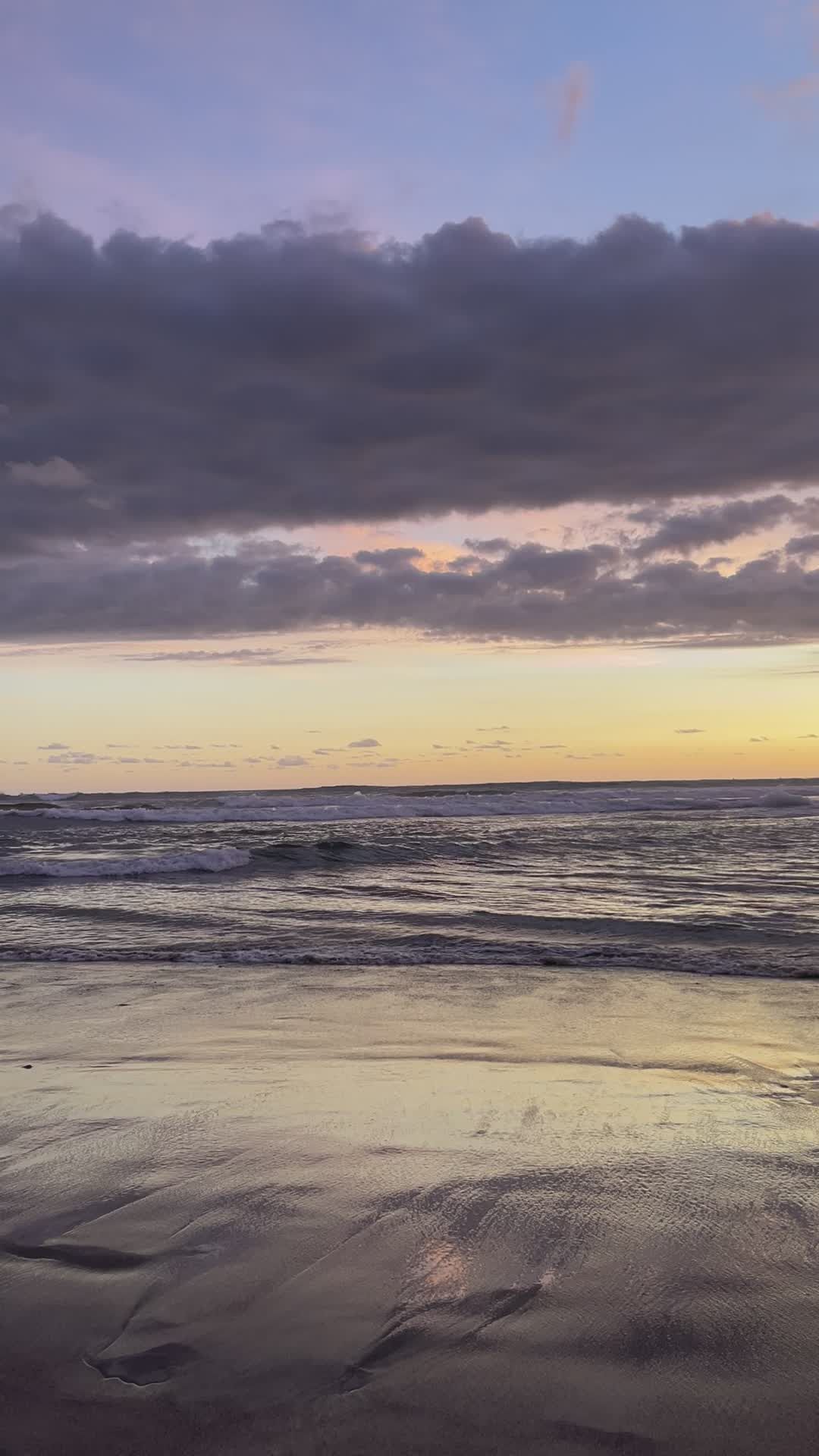 Serene Ocean Sunset with Cloudy Skies Free Stock Video Footage, Royalty ...