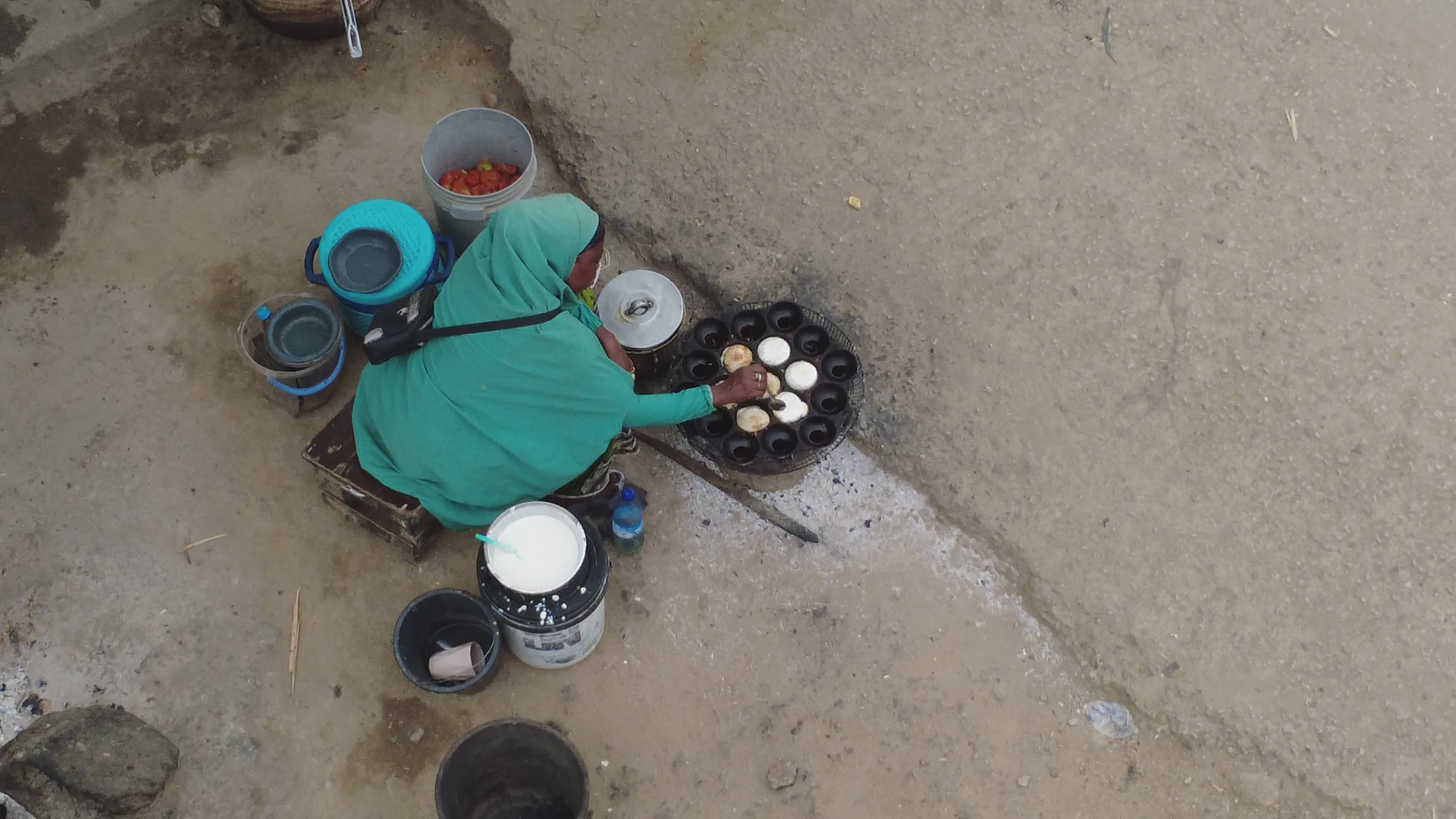 Overhead View of Traditional Cooking Setup Free Stock Video Footage ...