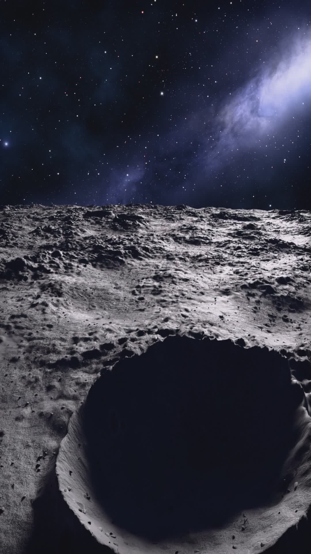 moon surface with crater under starry sky 37003414 — free pexels stock footage