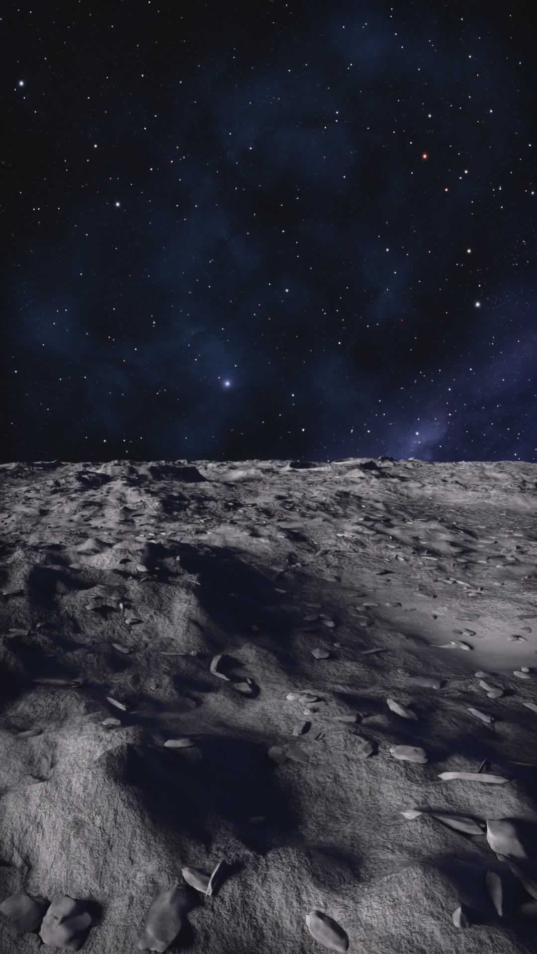 stunning lunar surface with starry galaxy backdrop 37004517 — free pexels stock footage