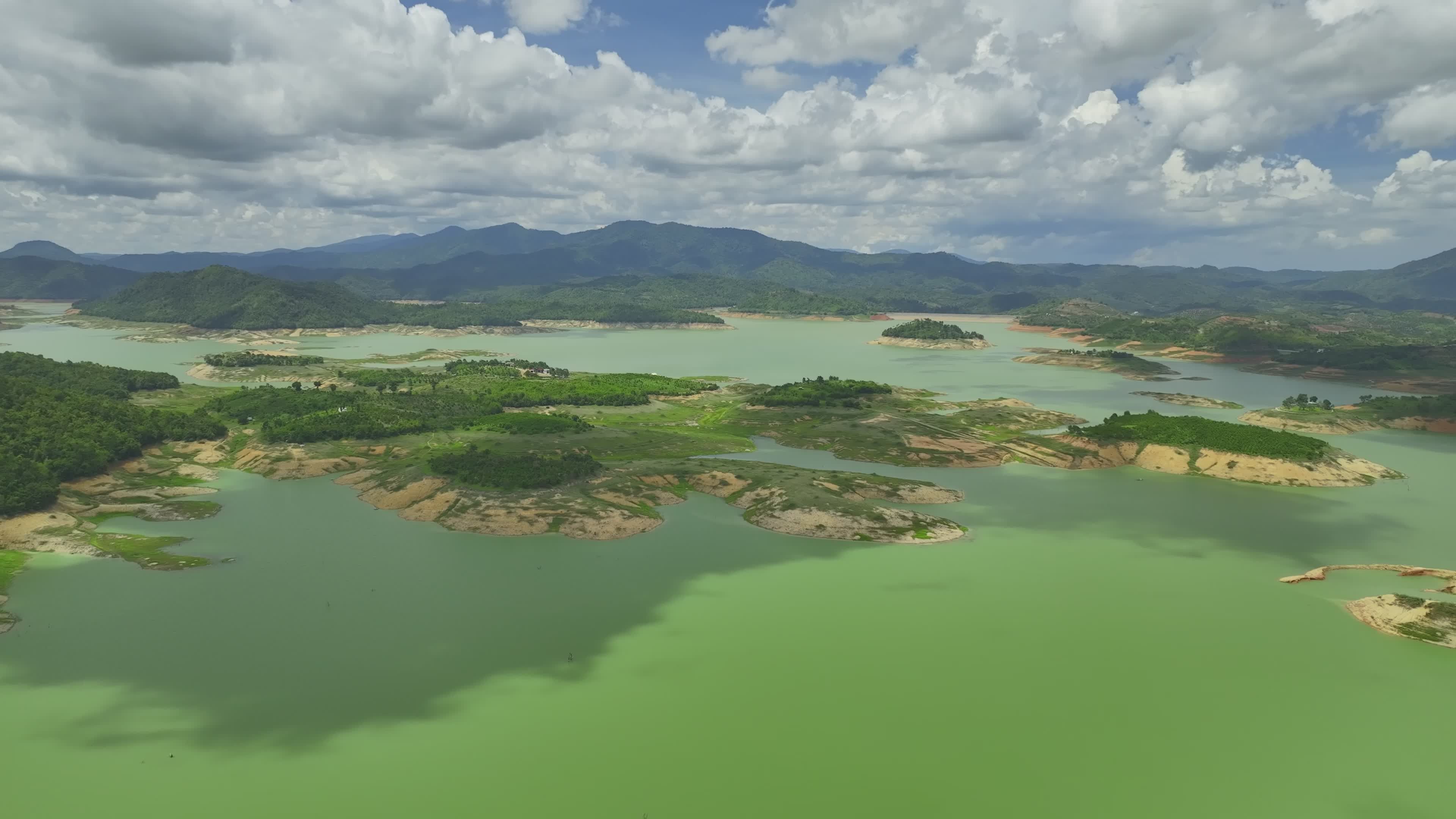 Stunning Aerial View of Green Lake Landscape Free Stock Video Footage ...