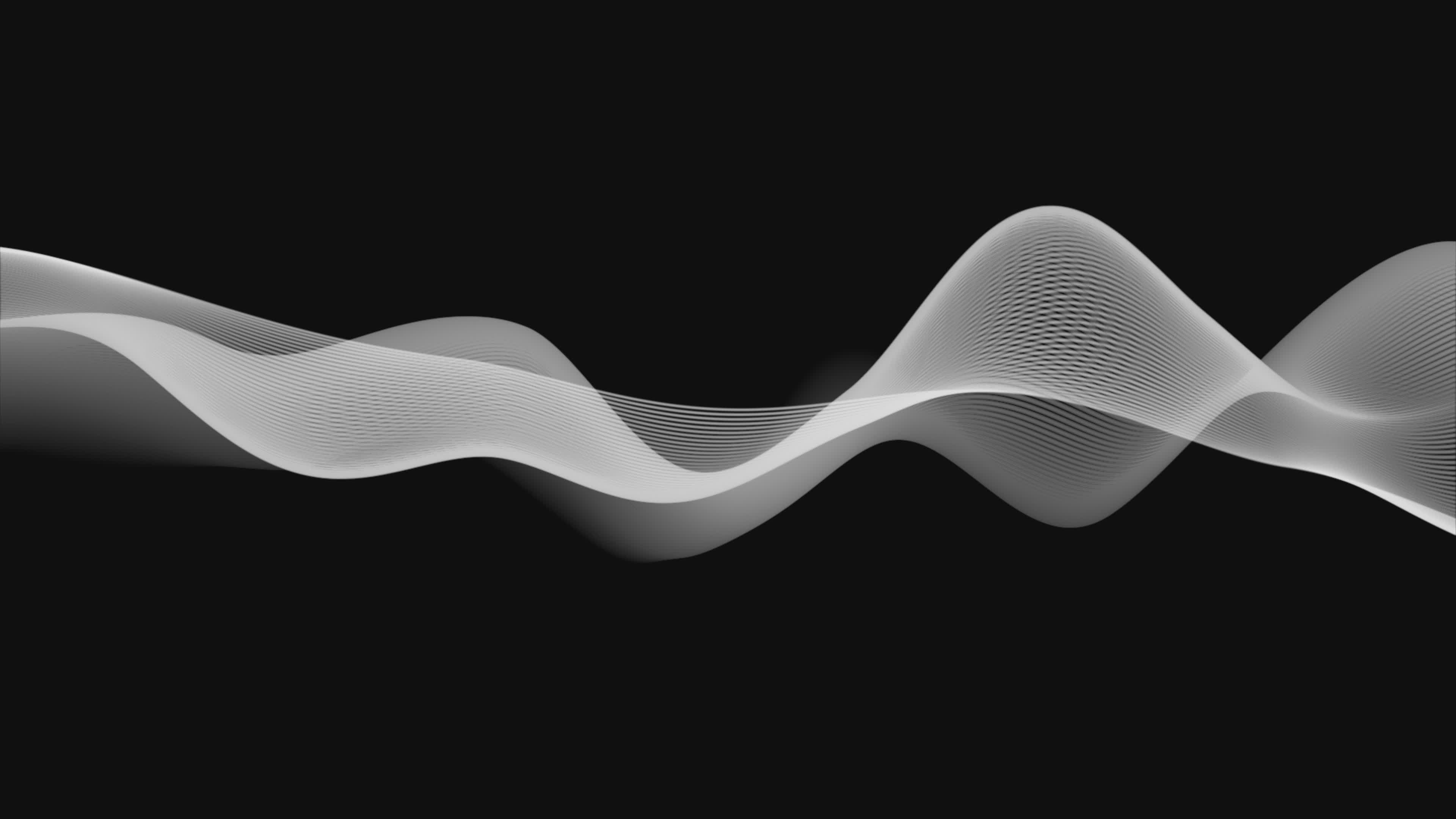 Dynamic Abstract Wave Animation on Black Free Stock Video Footage ...