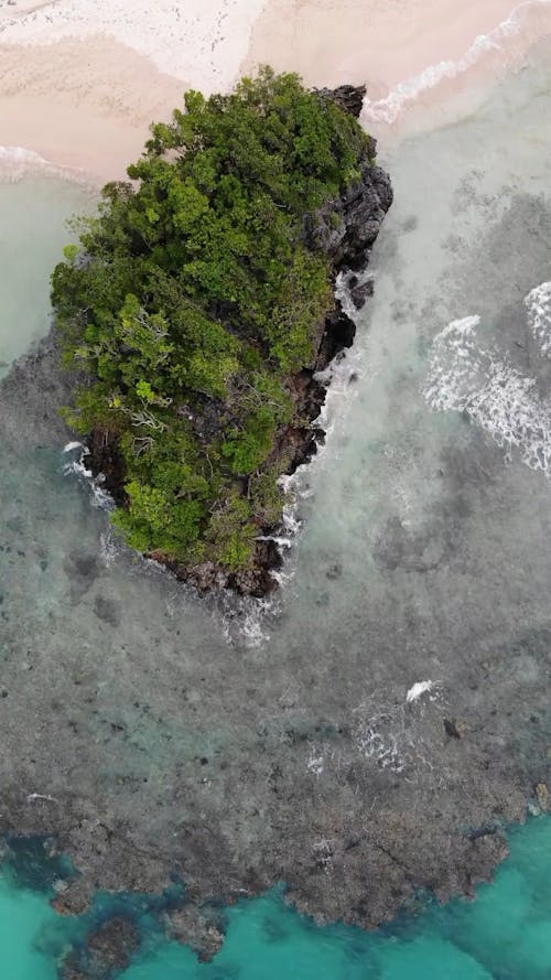 Natural Rock Formation on Shore