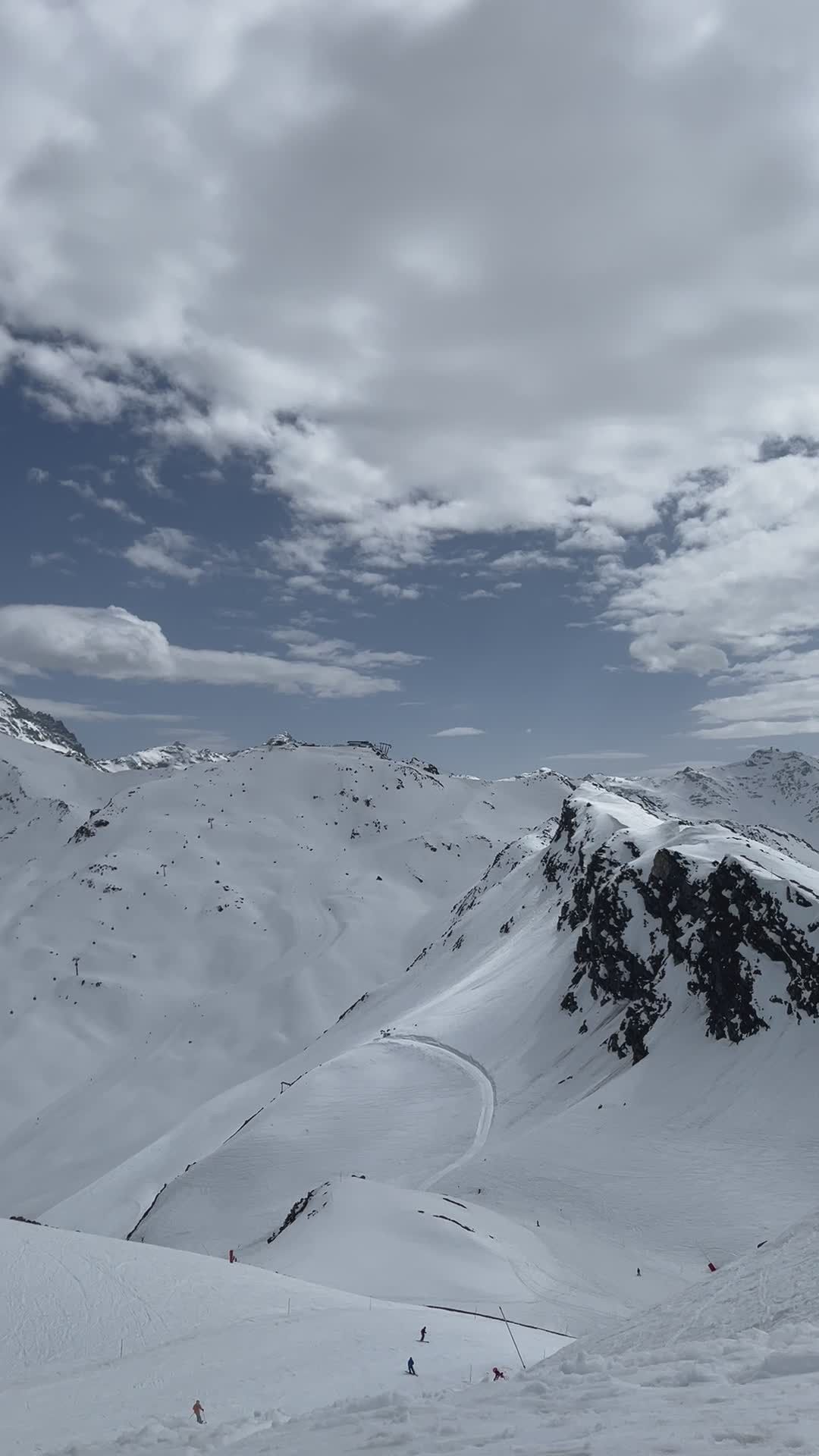Scenic Snowy Mountain Landscape in Winter Free Stock Video Footage ...