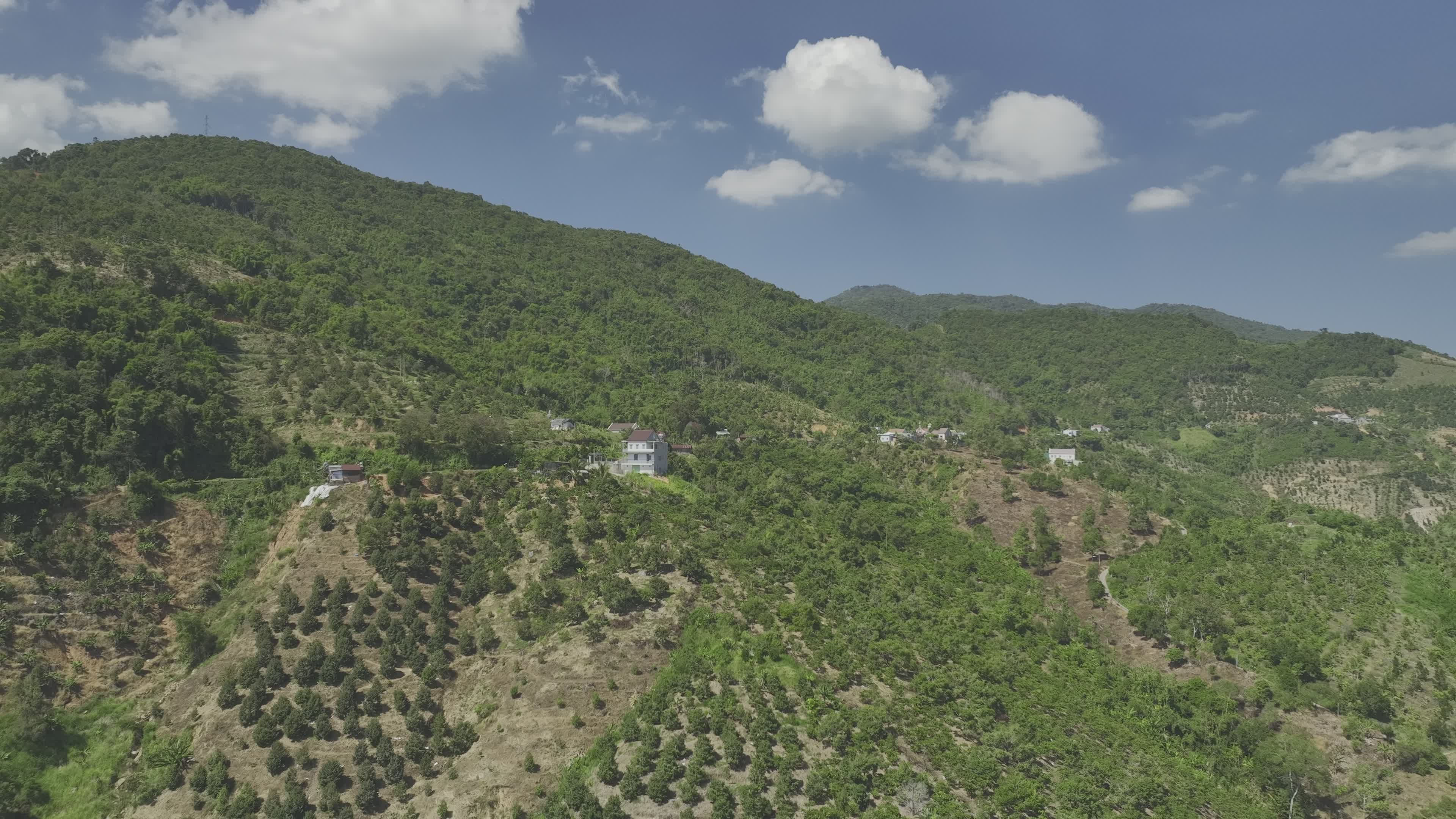 Scenic Aerial View of Lush Green Mountains Free Stock Video Footage ...