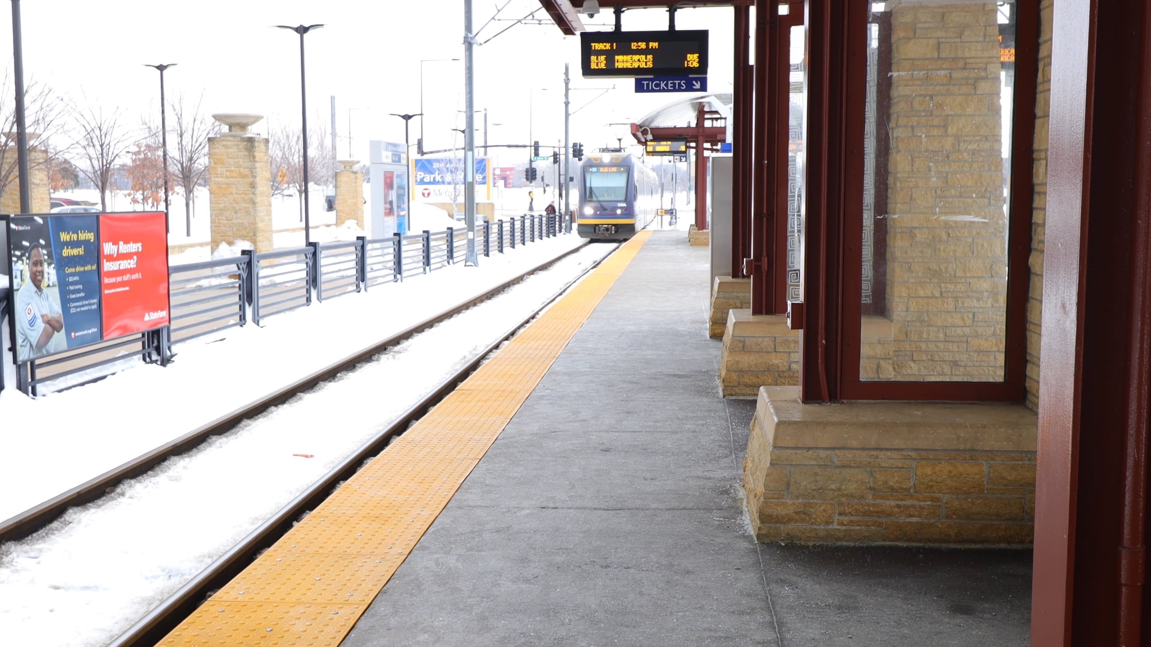 The Blue Line Train Used As Public Transportation In Minneapolis Free ...