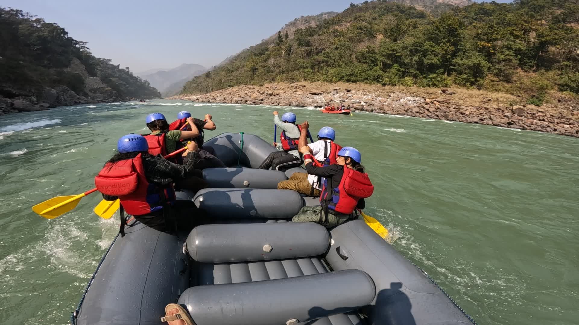Exciting River Rafting Adventure in Rishikesh Free Stock Video Footage ...