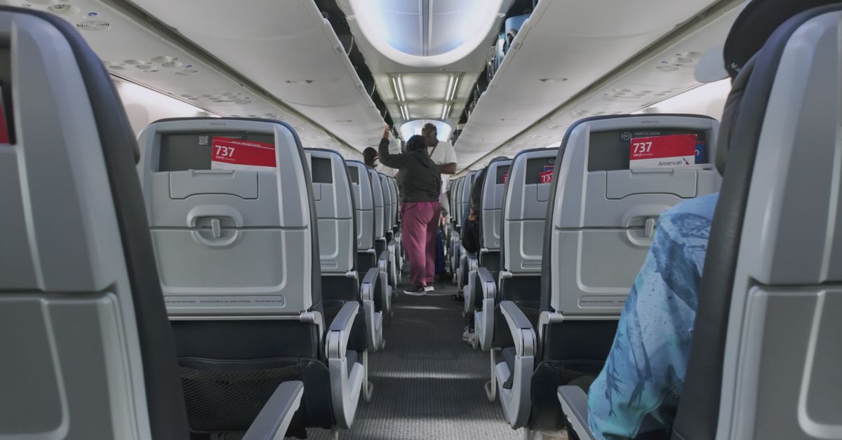 Passenger Boarding in Airplane Cabin Interior Free Stock Video Footage ...