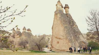 walking tour in cappadocia turkey landscape
