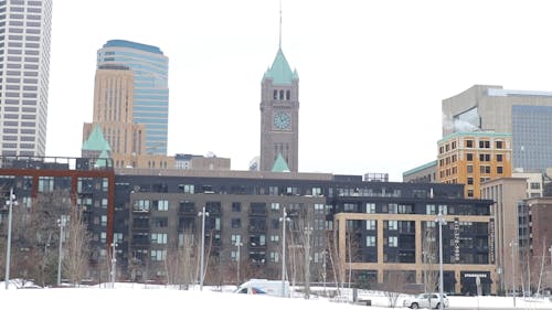 City of Minneapolis in Winter