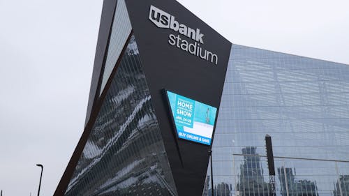 The US Bank Stadium Under A Clear Sky