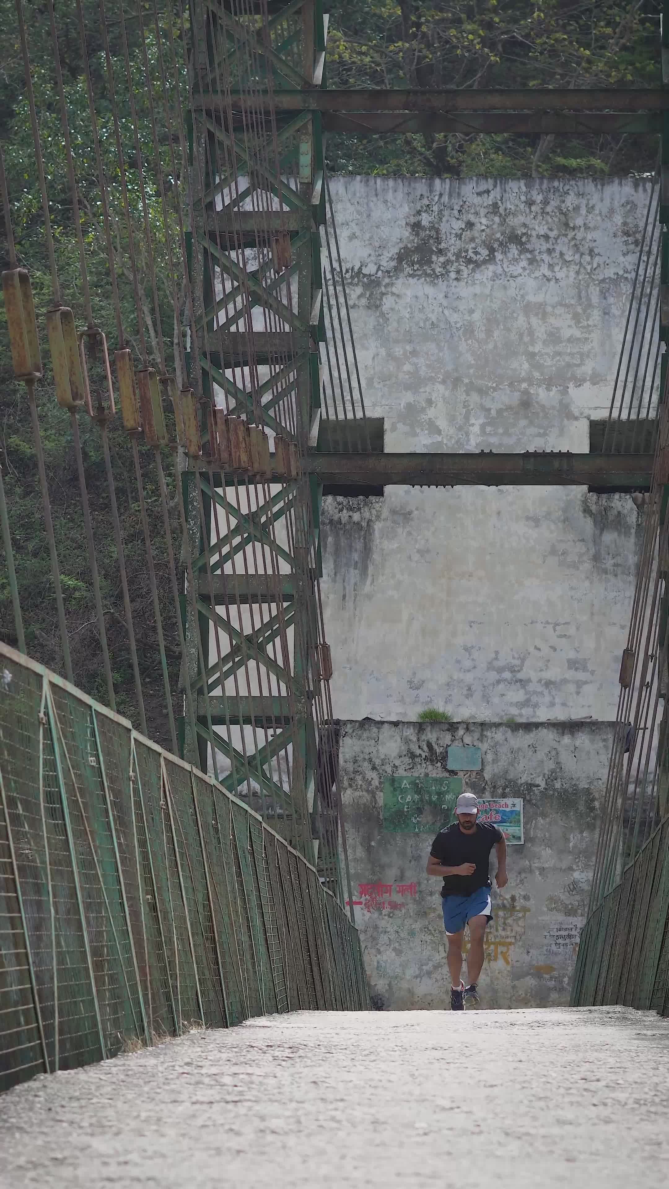 man jogging on scenic bridge outdoor fitness 37234161 — free pexels stock footage
