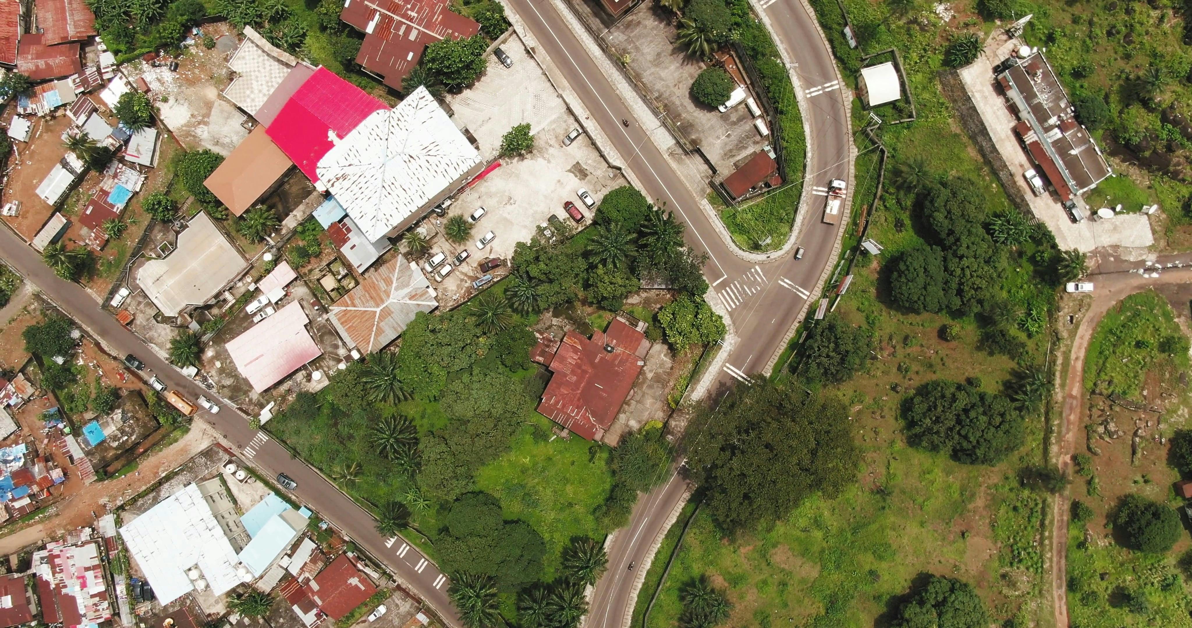 top view footage of the town using drone 3723522