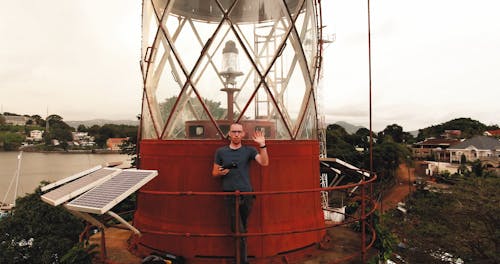 Footage Of A Man In The Light House