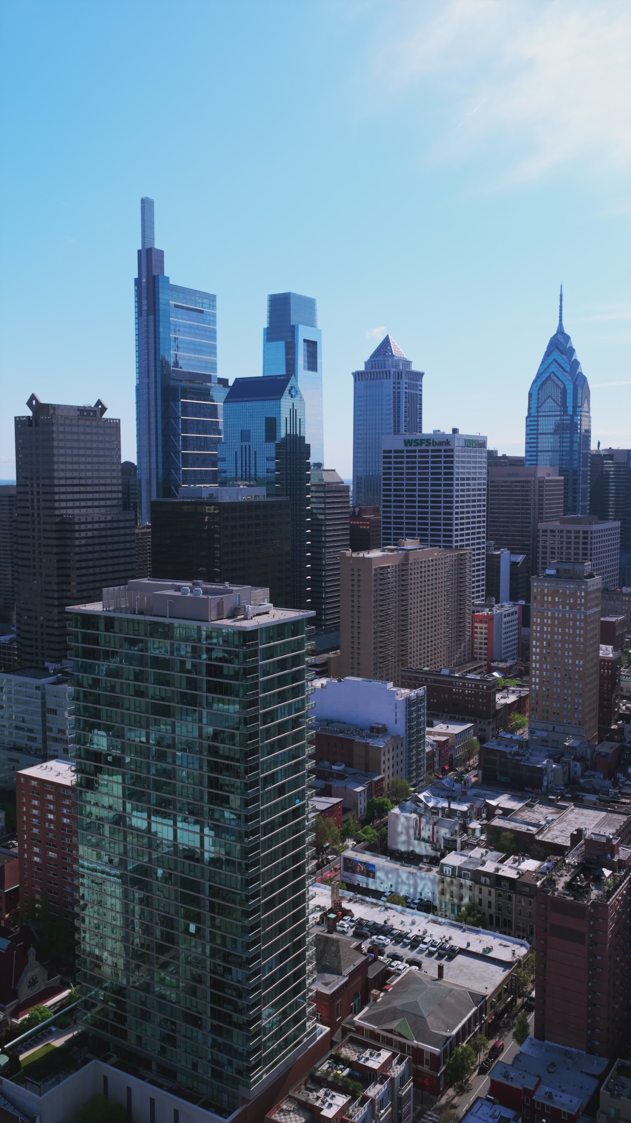 dynamic aerial view of philadelphia skyline 37258793 — free pexels stock footage