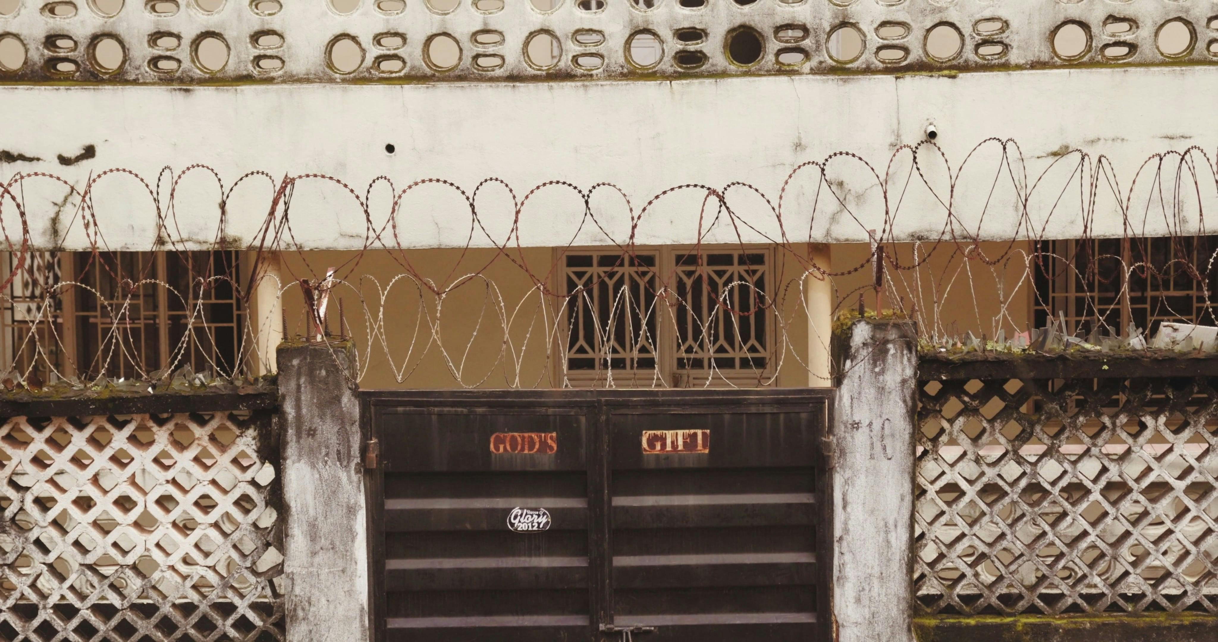 An Old Iron Gate In Front Of A House Free Stock Video Footage, Royalty ...