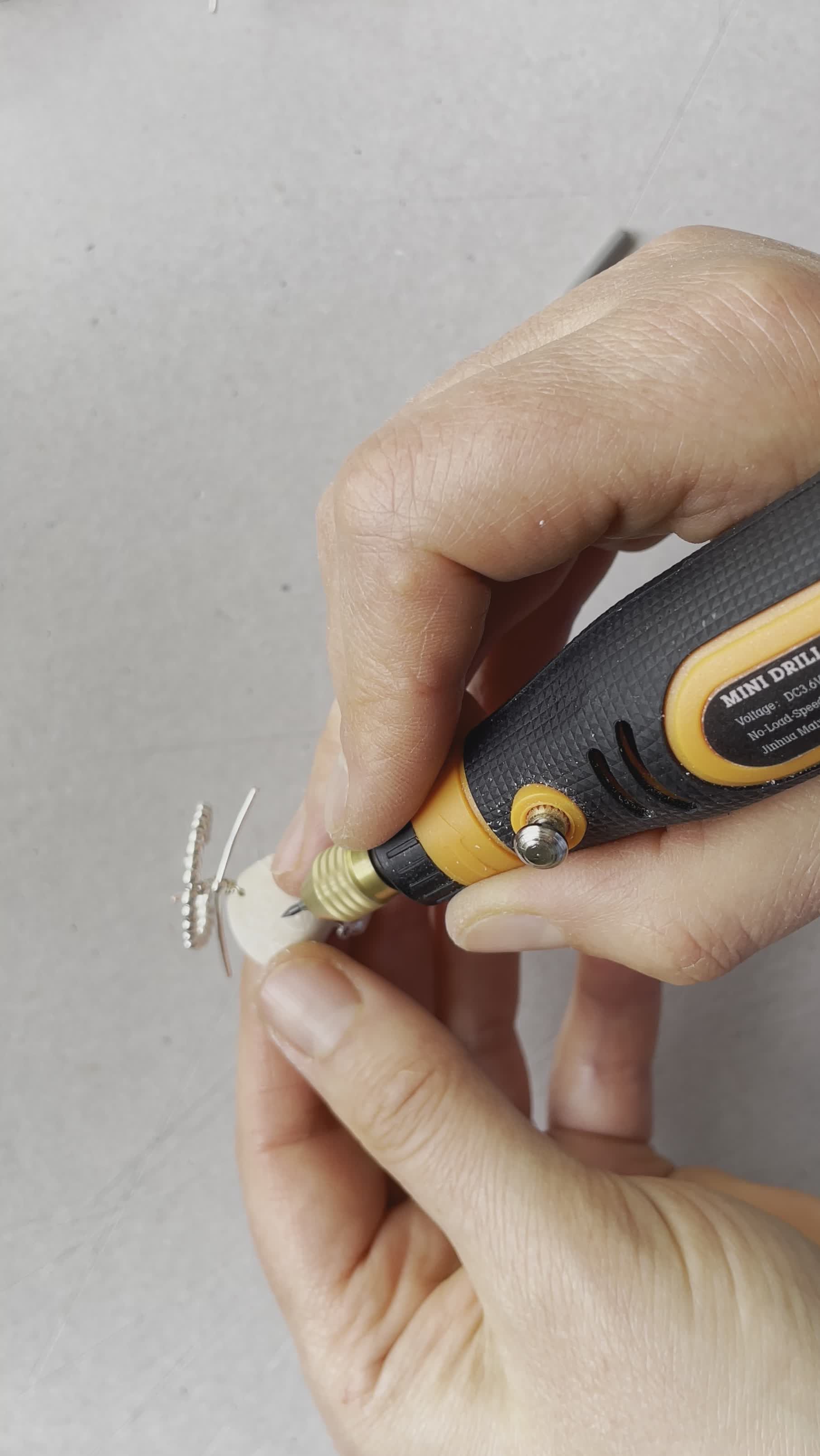 Close-Up of Handcrafting with Rotary Tool Free Stock Video Footage ...