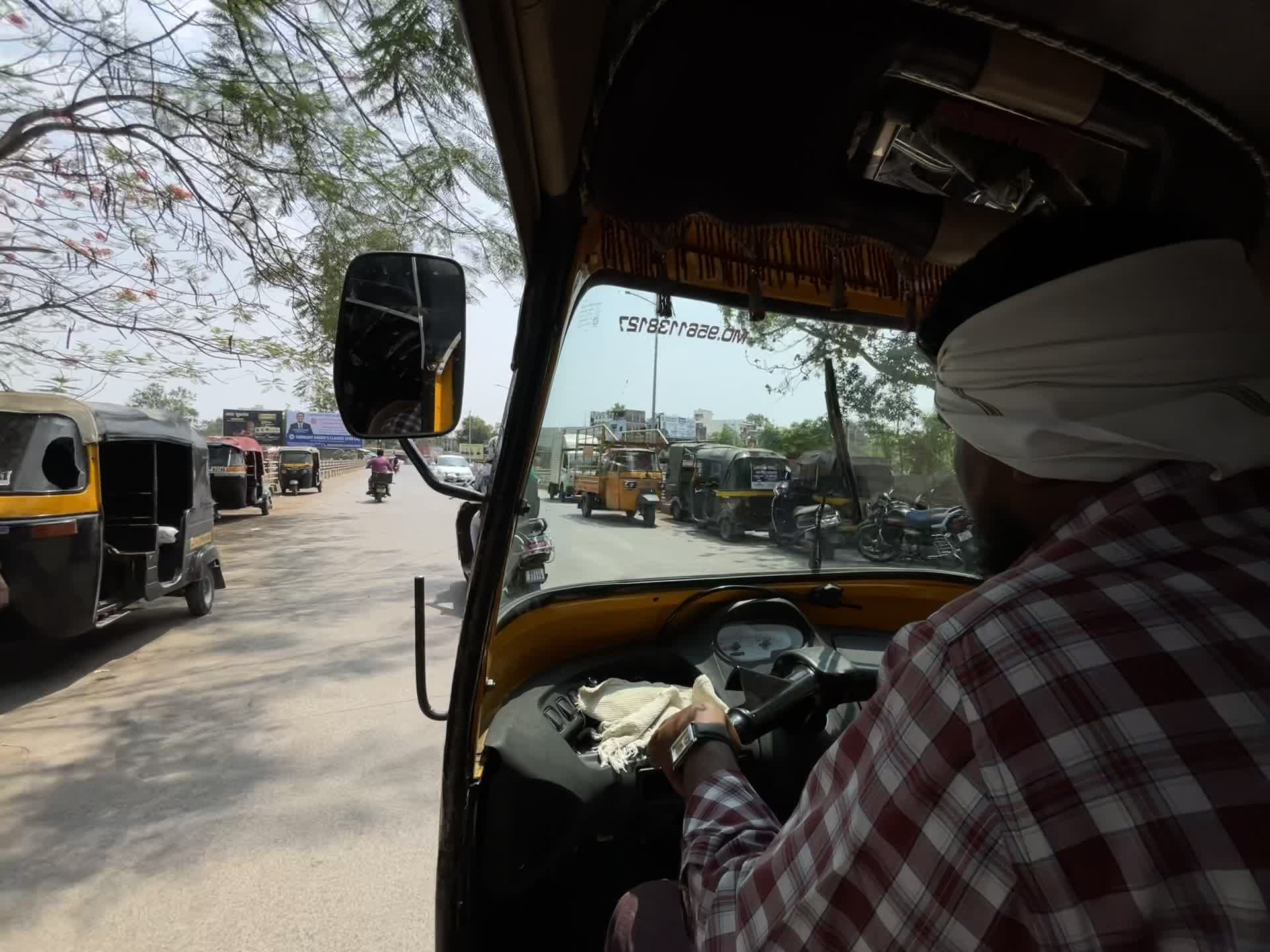 Scenic Auto Rickshaw Ride Through a Bustling City Free Stock Video ...