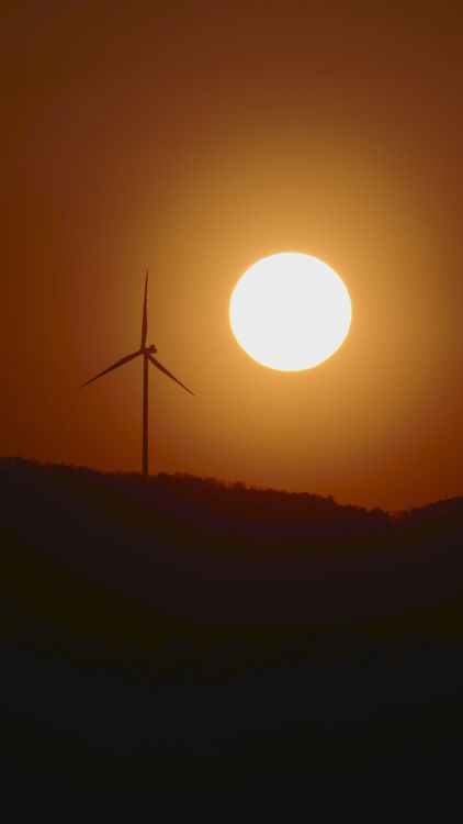 Wind Turbine Silhouette at Sunset Free Stock Video Footage, Royalty ...