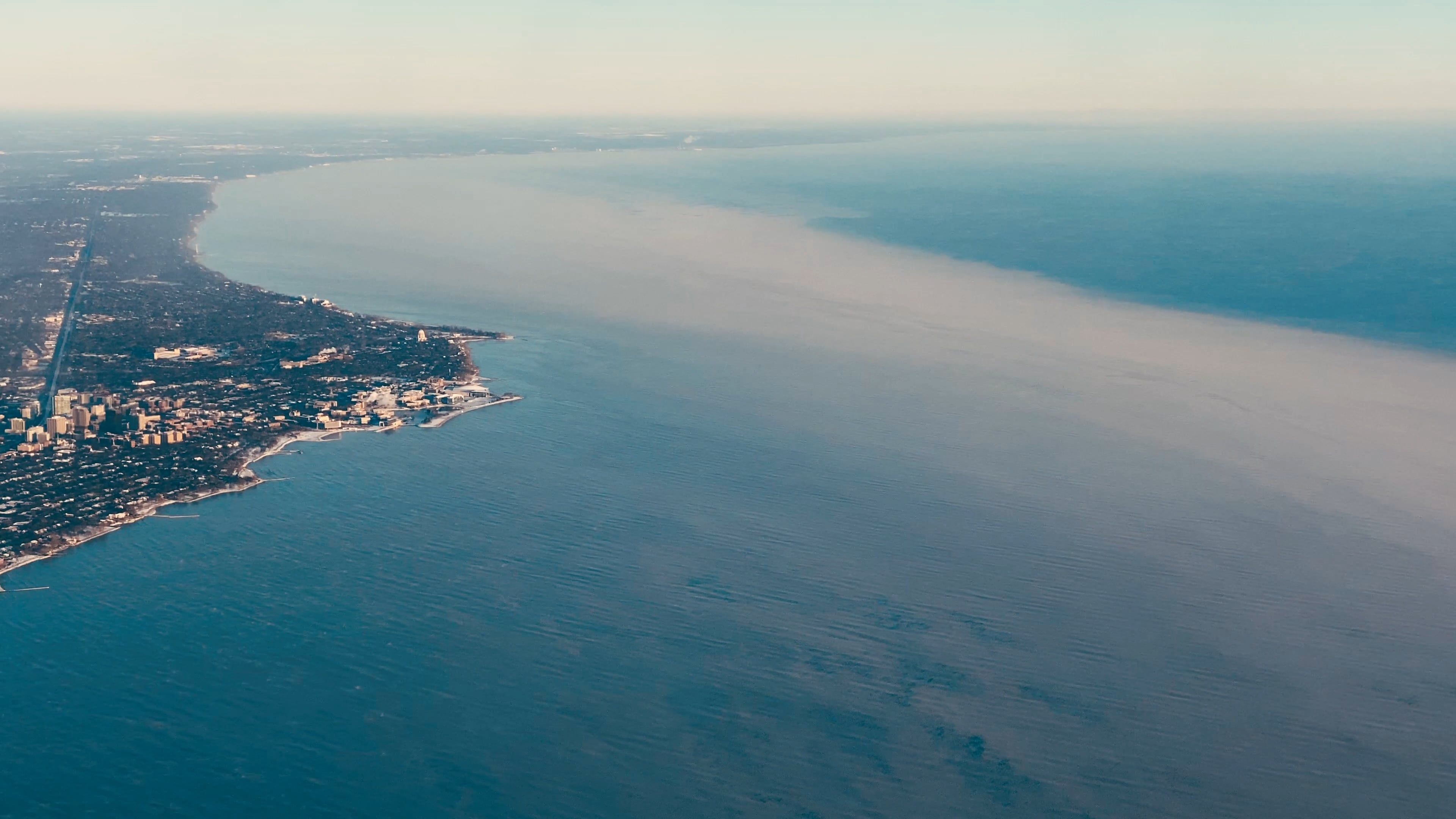 Aerial Footage Of The City And The Sea Free Stock Video Footage ...