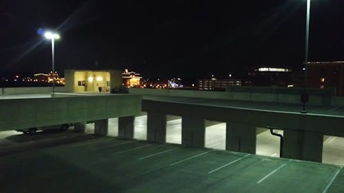 Drone Shot of a Parking Deck