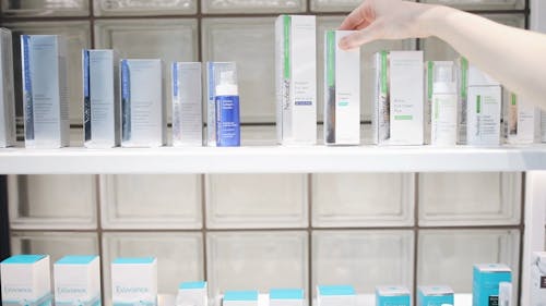 Variety Of Healthcare Products On A Shelf