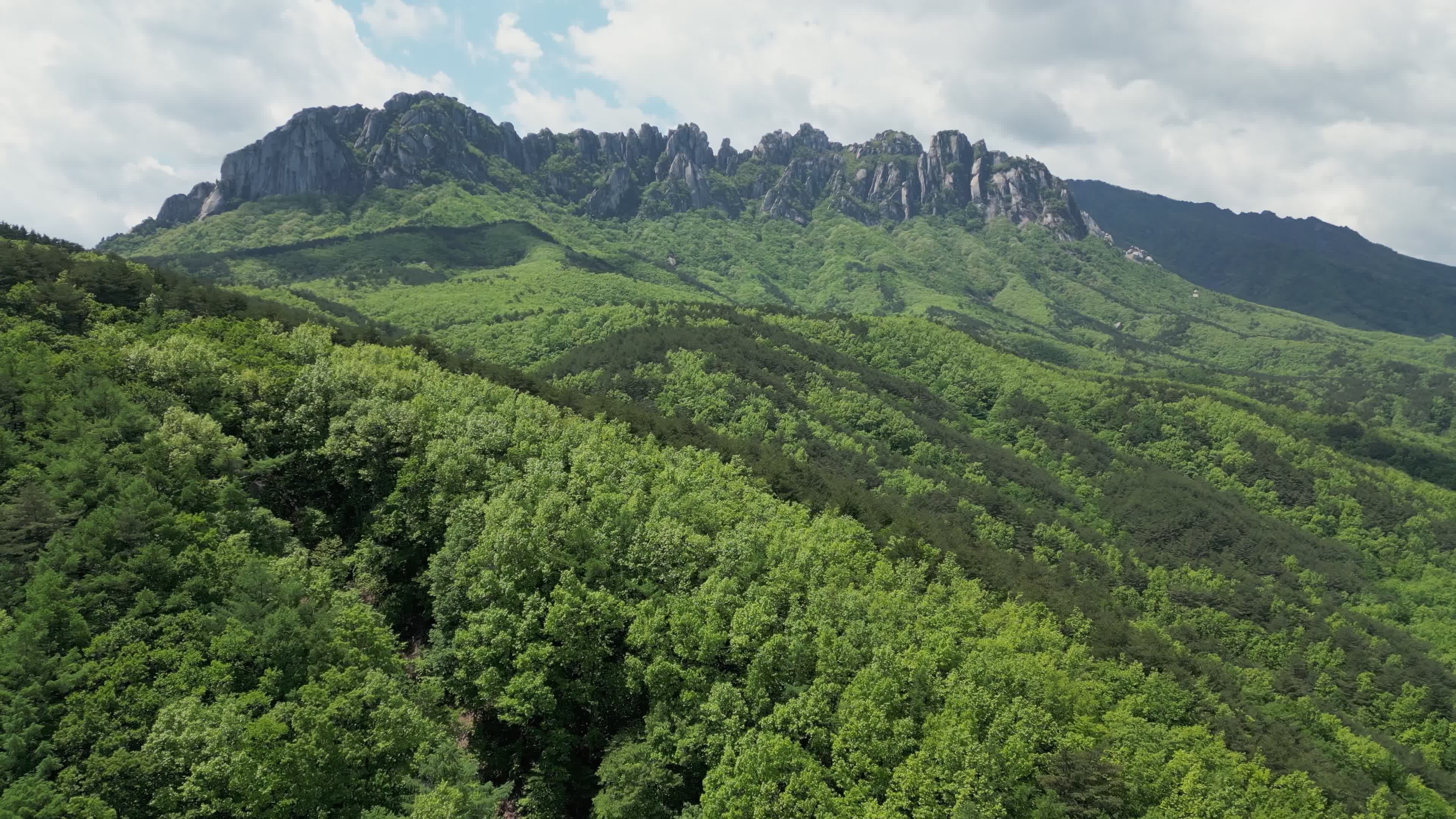 Stunning Aerial View of Lush Green Mountain Free Stock Video Footage ...