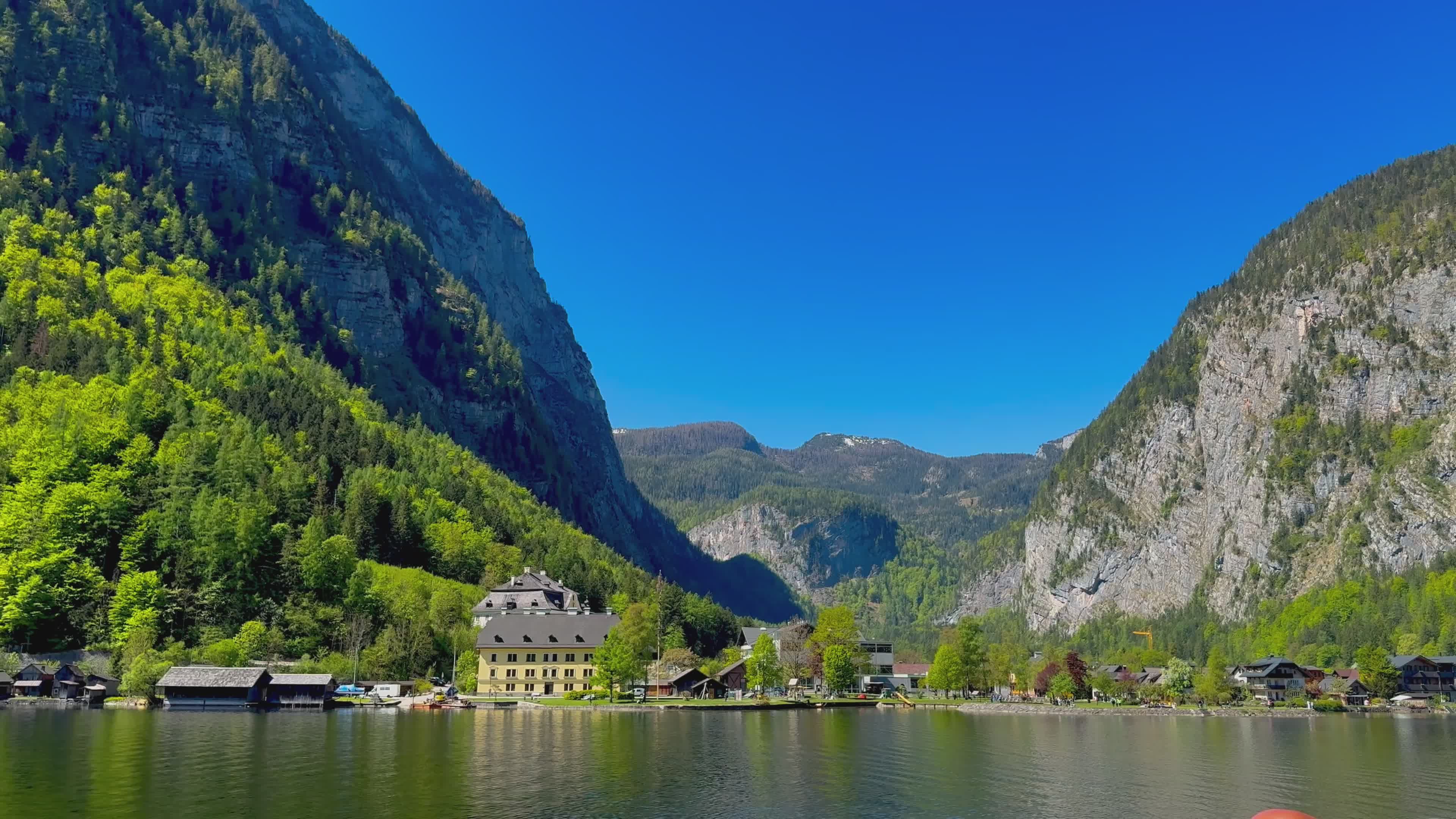 Scenic View of Hallstatt in Spring Free Stock Video Footage, Royalty ...