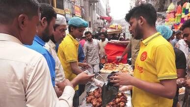 vibrant dhaka street food market during ramadan