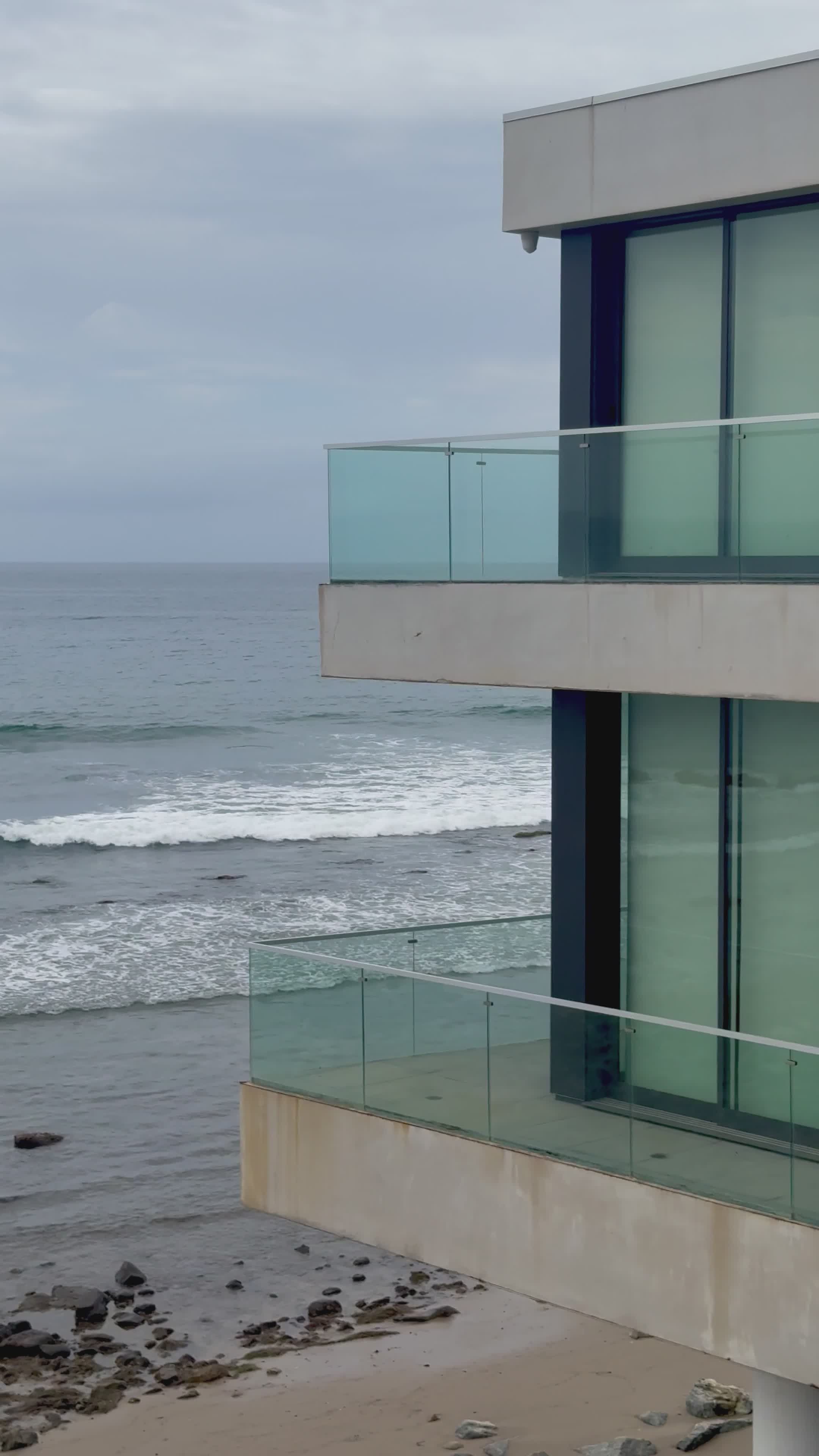 Modern Beachfront Architecture with Ocean View Free Stock Video Footage ...