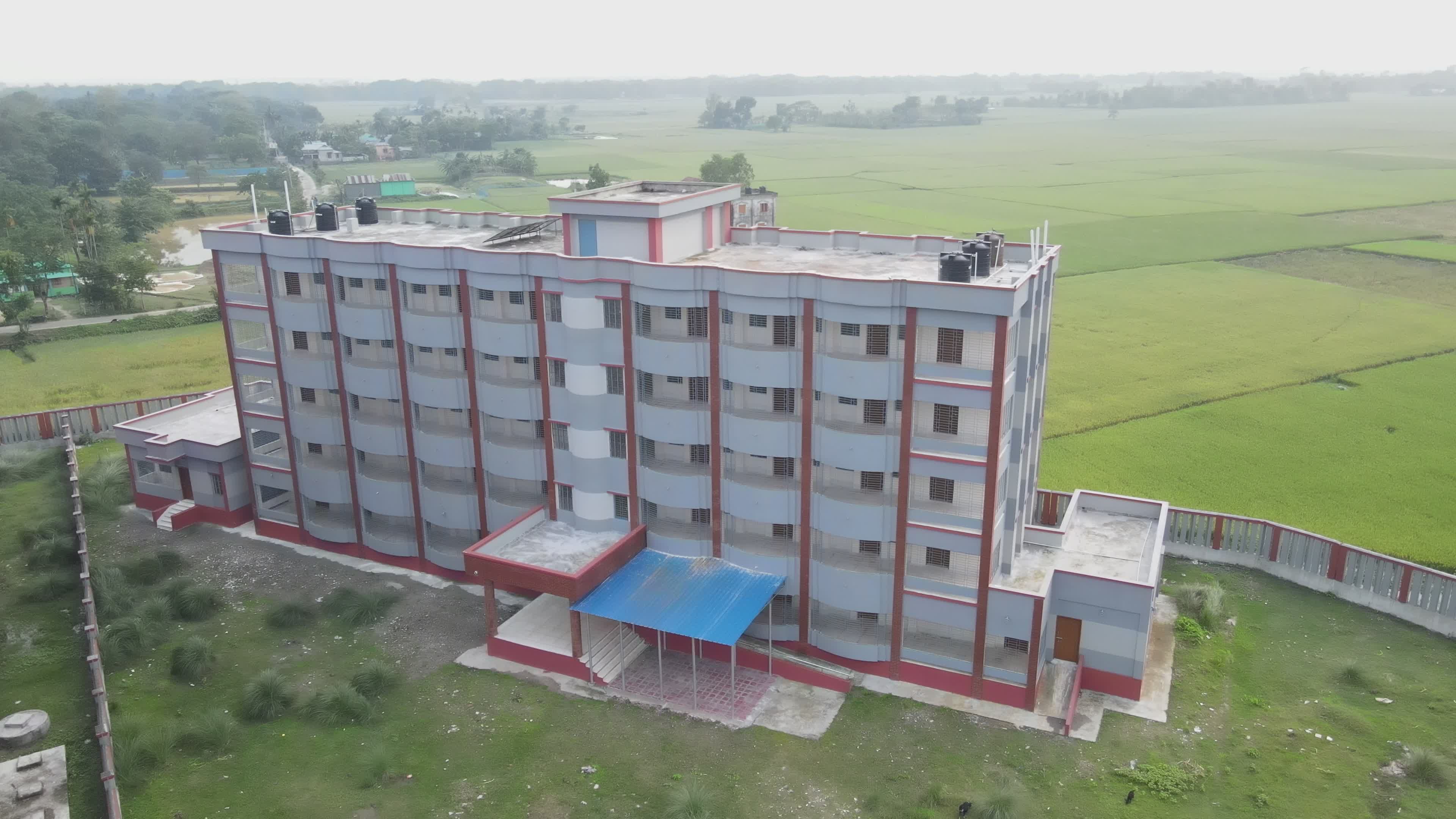 Aerial View of Educational Campus in Rural Area Free Stock Video ...