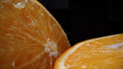 Close-up View Of A Sliced Orange Fruit 