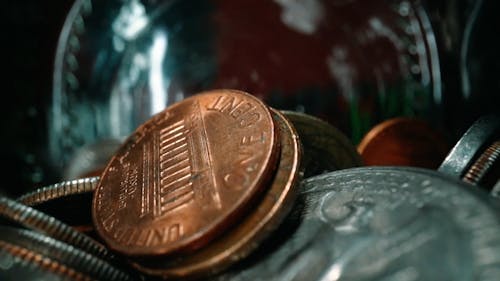 Footage Of A Bottle Glass With Money Inside