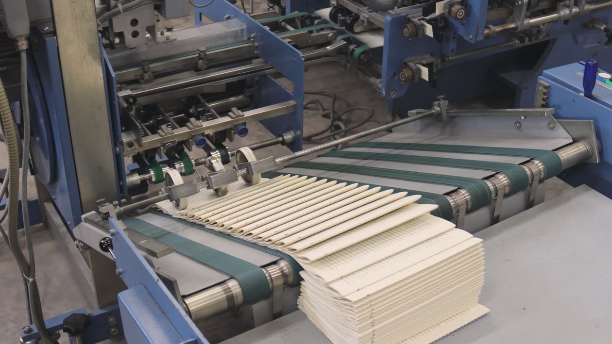 Paper Prosecing Efficient Paper Processing Factory Equipment Free Stock Video Footage ...