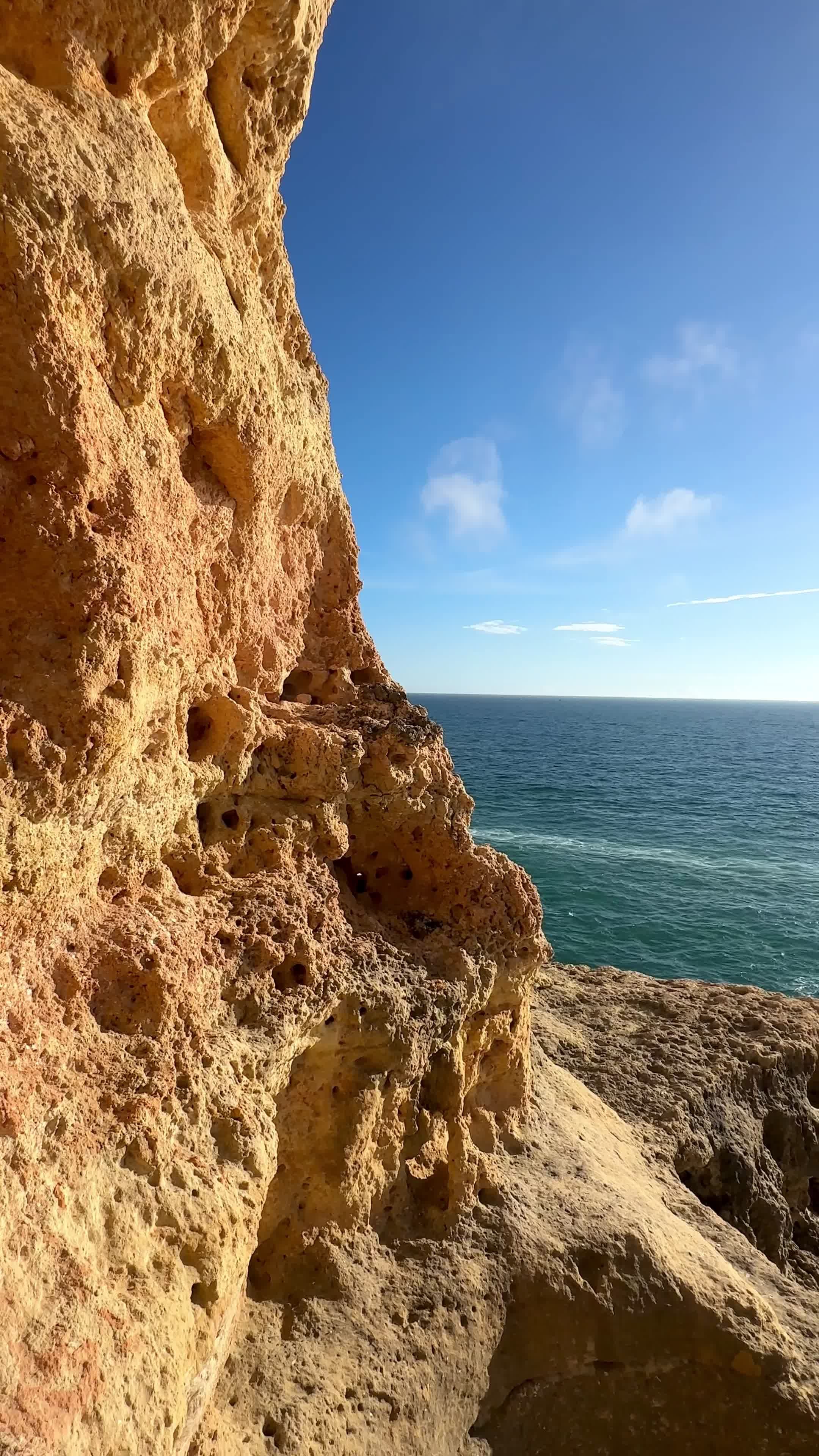 Scenic Ocean View from Rocky Cliff Free Stock Video Footage, Royalty ...