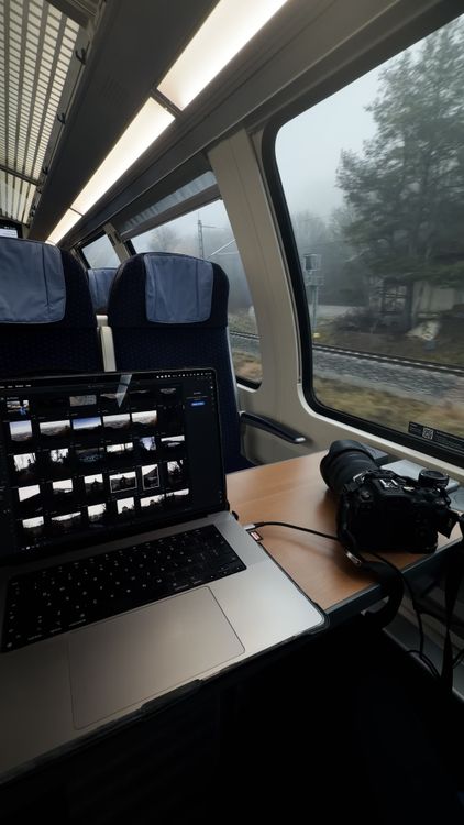 Train View Video Scenic Train Journey with Camera and Laptop Free Stock Video Footage ...