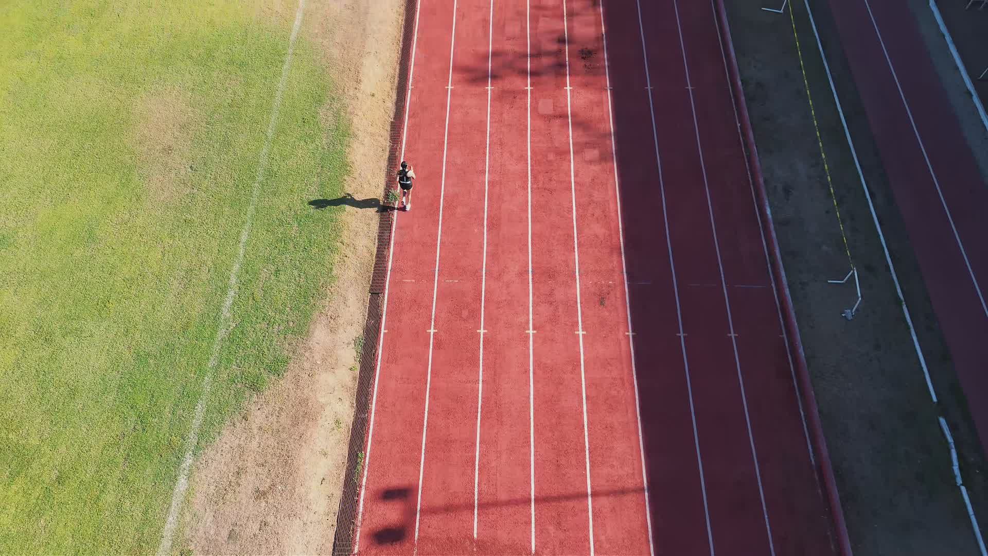 Koşucunun Bulunduğu Atletizm Pistinin Havadan Görünümü. · Ücretsiz Stok ...