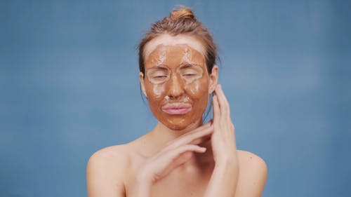 Woman with Brown Mud Mask