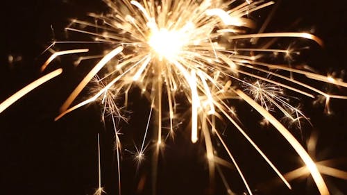 Lights From A Burning Stick Firework Sparklers