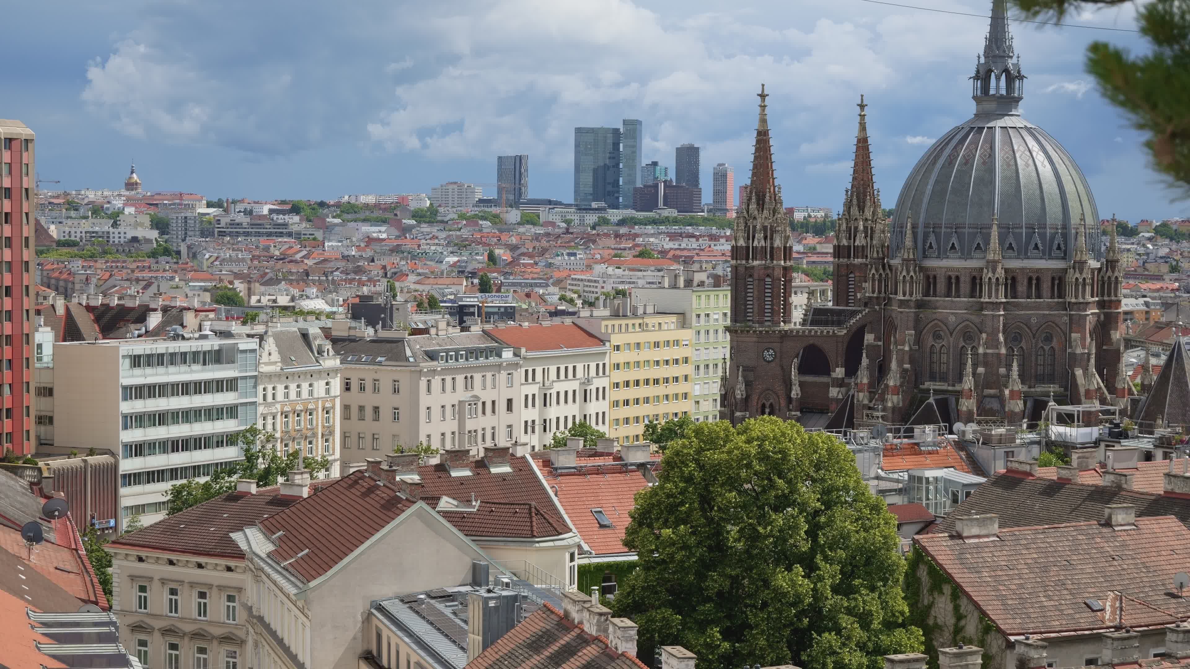 Scenic View of Iconic Vienna Skyline and Architecture Free Stock Video ...
