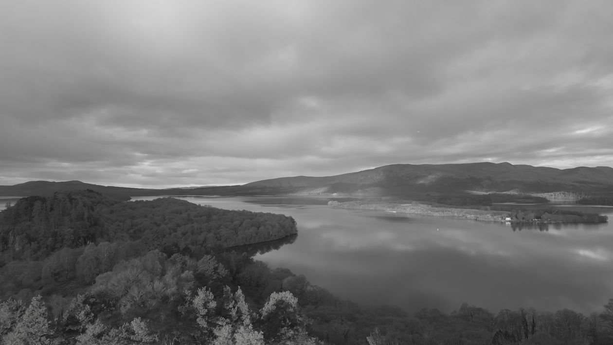 Aerial View of Serene Lake and Mountains Free Stock Video Footage ...