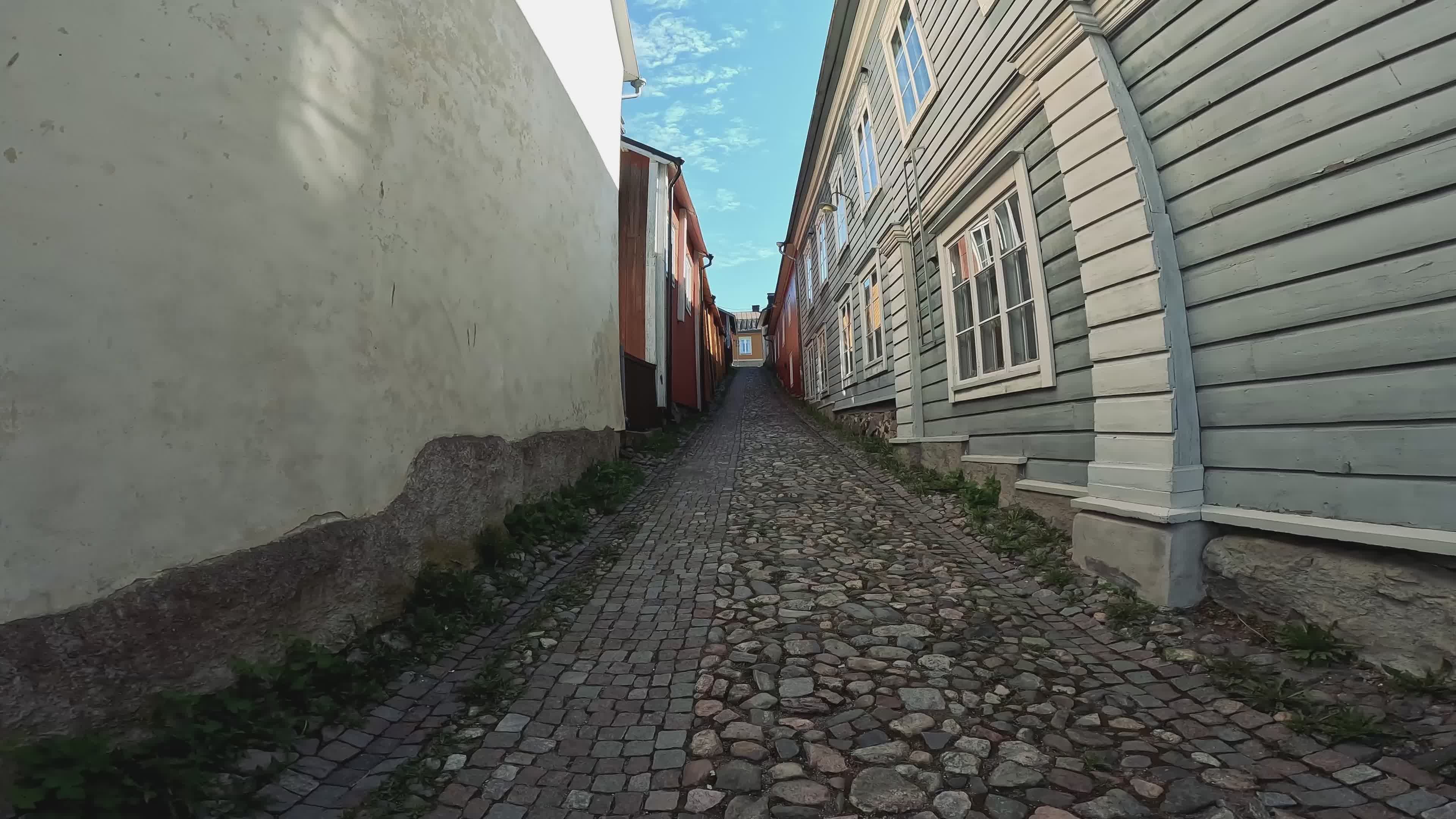 Charming Cobblestone Alley in Historic Old Town Free Stock Video ...