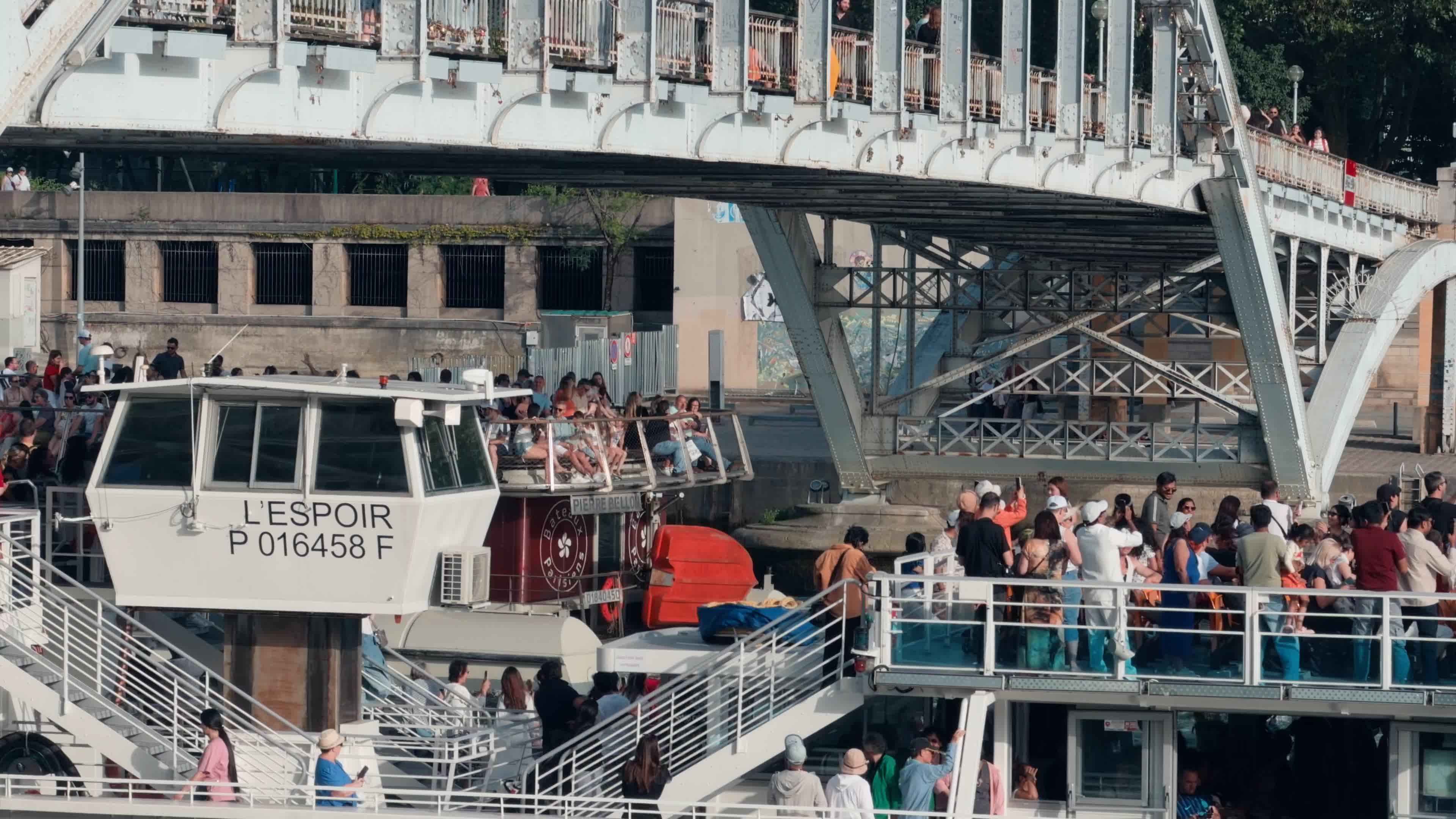 Crowds Enjoying Boat Tour on Urban River Free Stock Video Footage ...