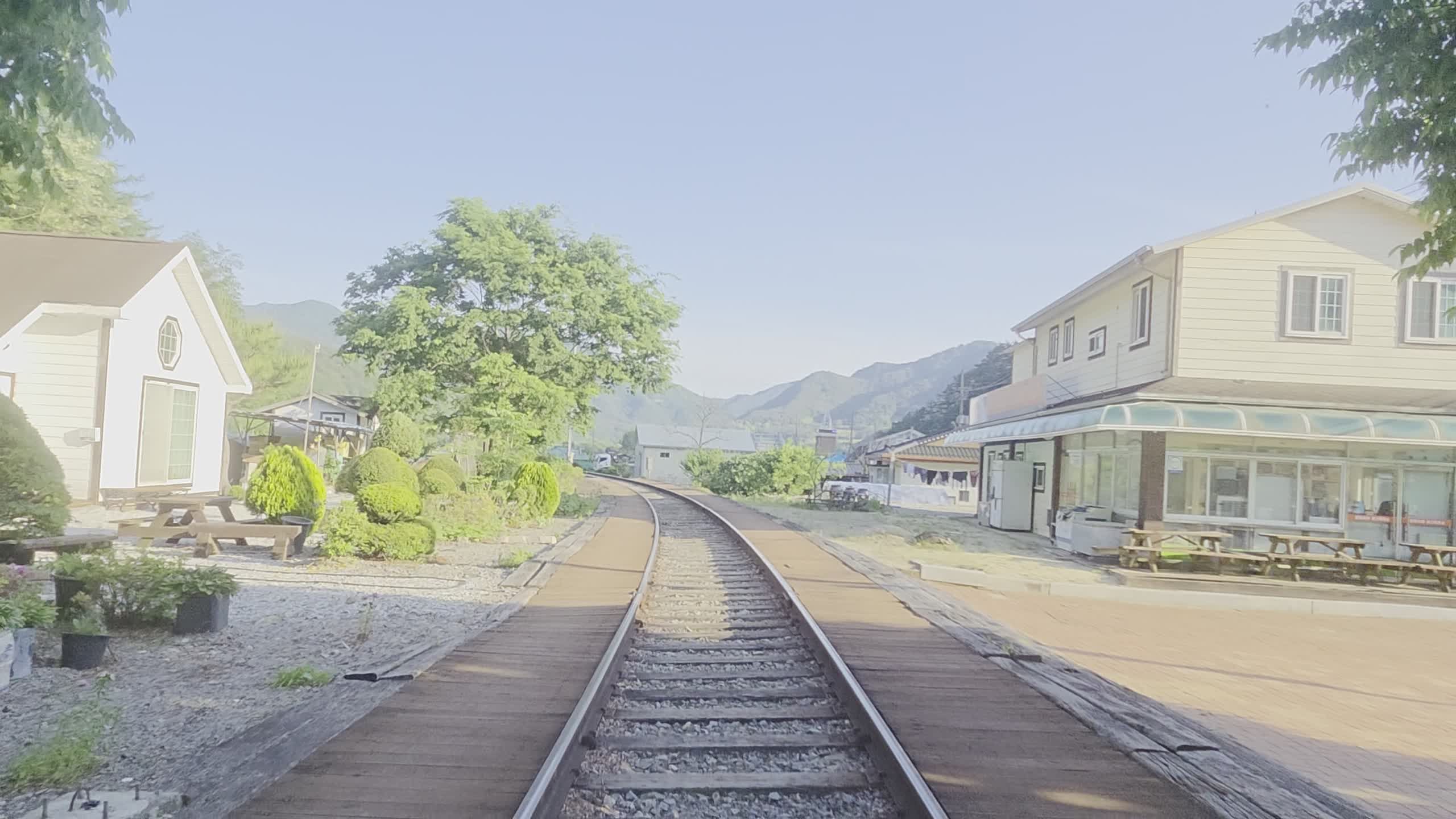 Tranquil Railroad in Rural Japan Scenic View Free Stock Video Footage ...